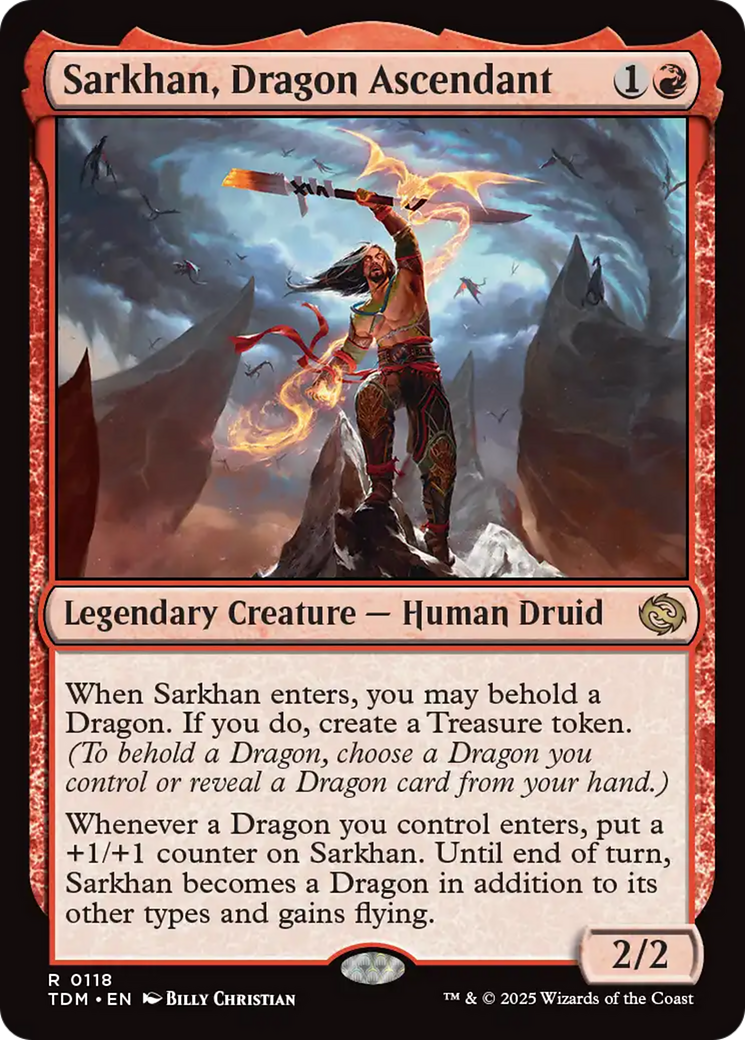 Sarkhan, Dragon Ascendant - Rare Legendary Creature — Human Druid card from Tarkir: Dragonstorm