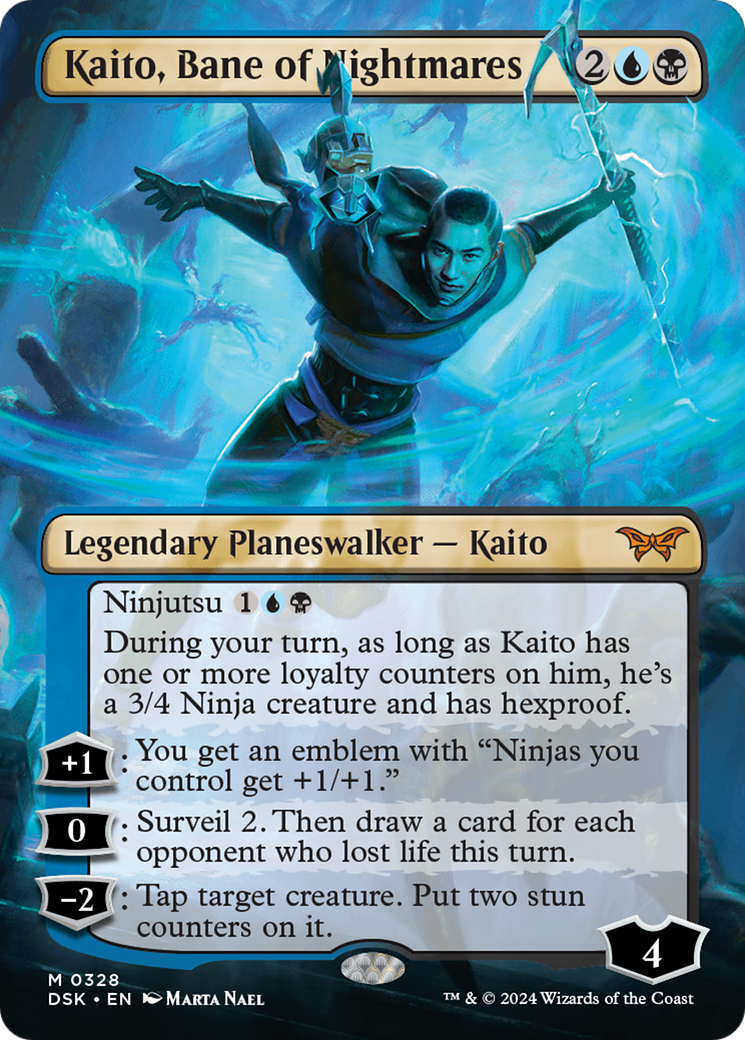 Kaito, Bane of Nightmares - Mythic Legendary Planeswalker — Kaito card from Duskmourn: House of Horror