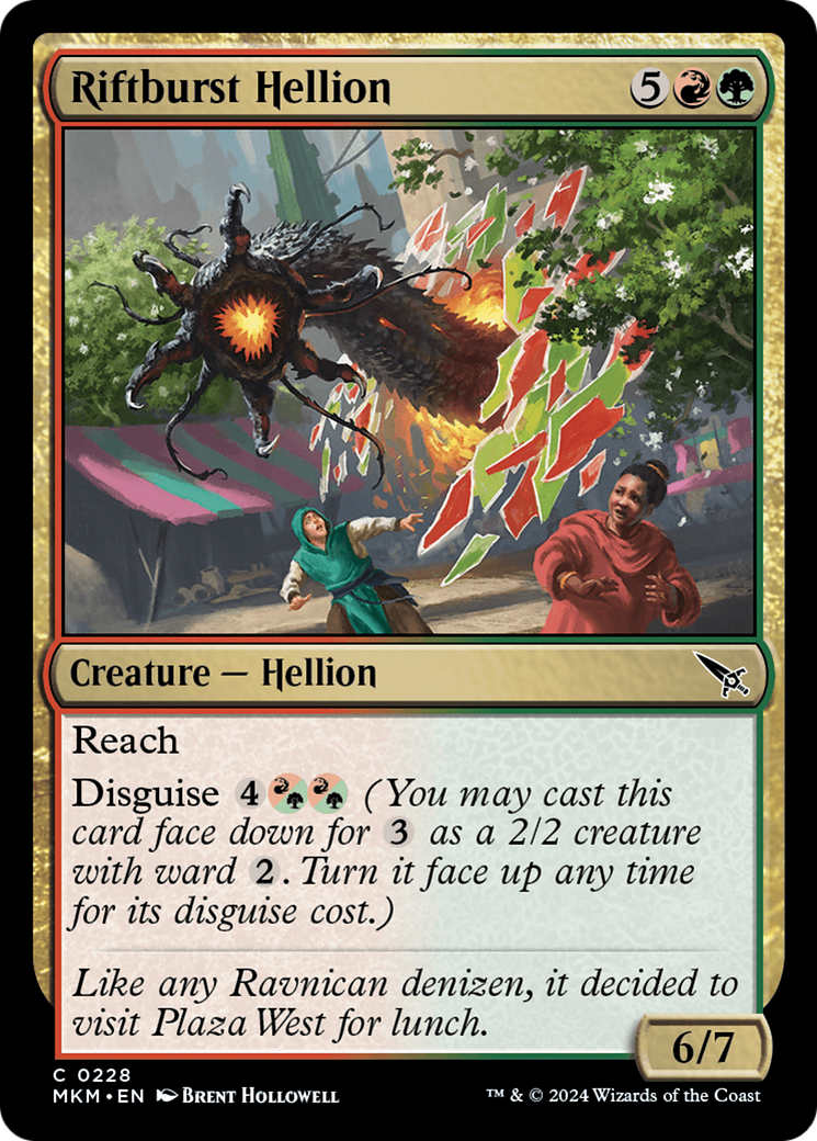 Riftburst Hellion - Common Creature — Hellion card from Murders at Karlov Manor