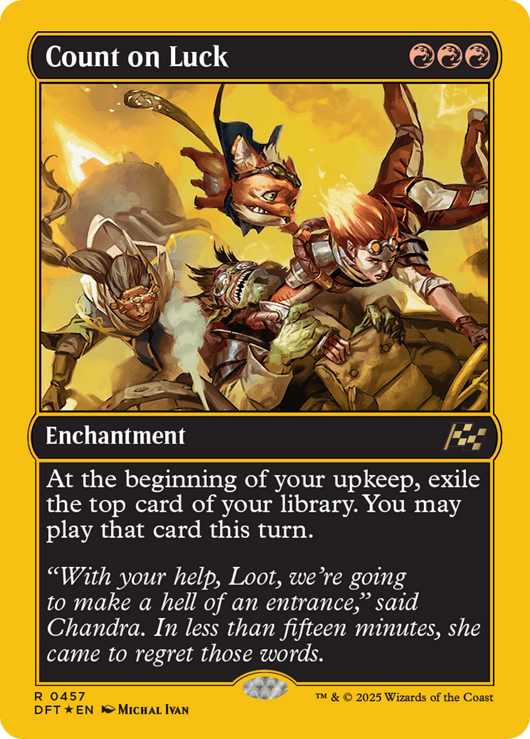 Count on Luck - Rare Enchantment card from Aetherdrift