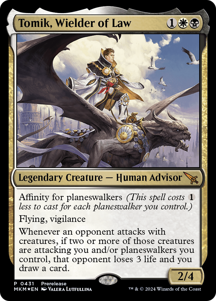 Tomik, Wielder of Law - Mythic Legendary Creature — Human Advisor card from Murders at Karlov Manor