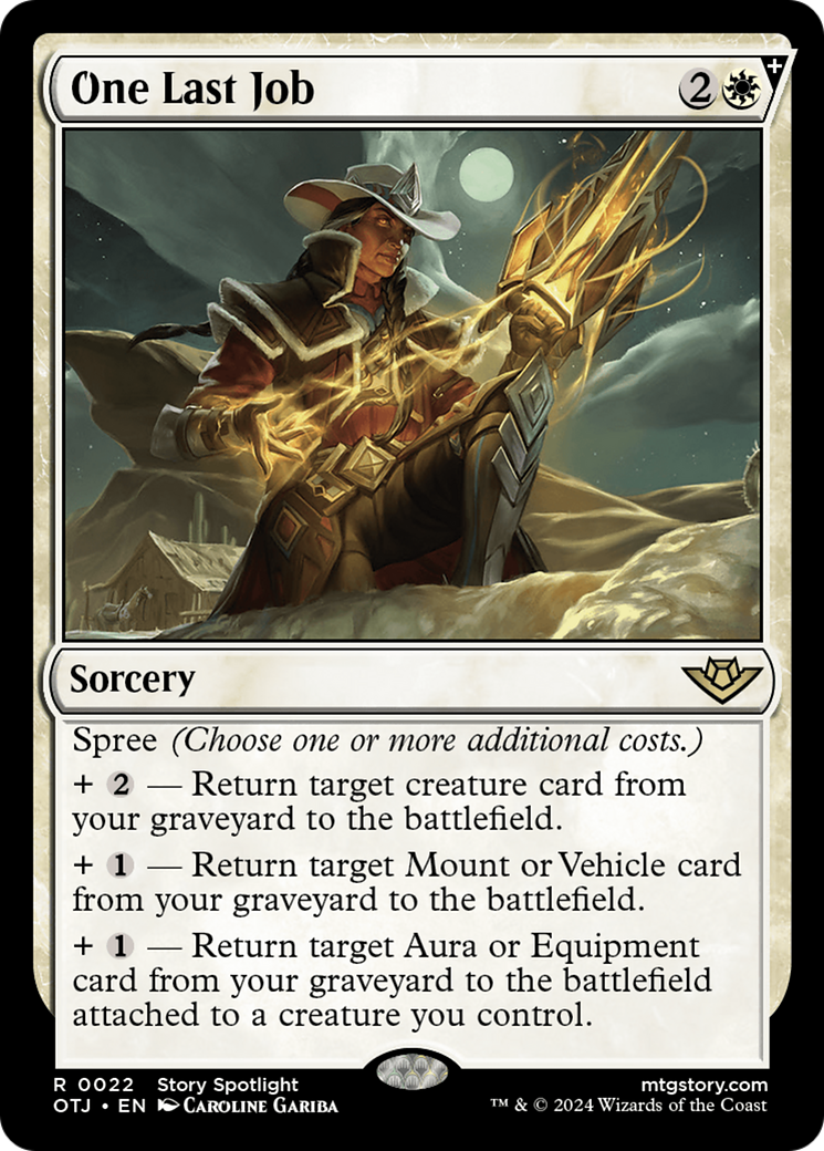 One Last Job - Rare Sorcery card from Outlaws of Thunder Junction