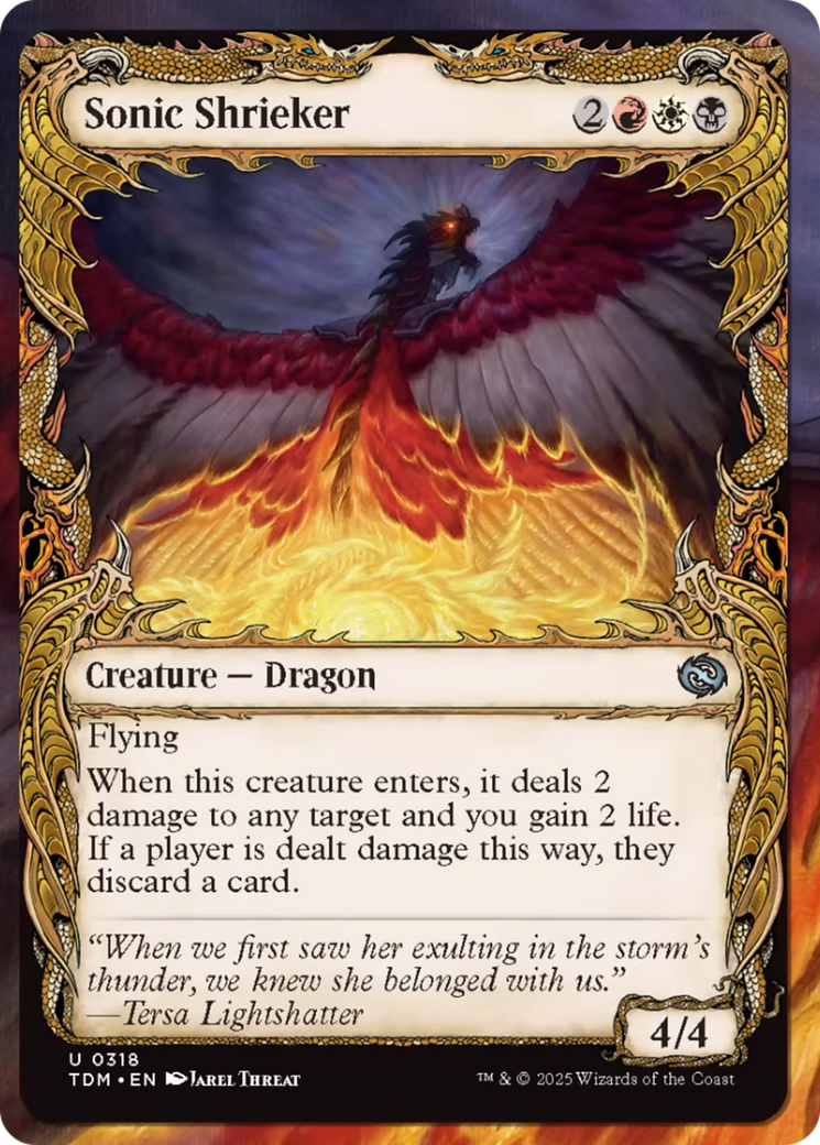 Sonic Shrieker - Uncommon Creature — Dragon card from Tarkir: Dragonstorm