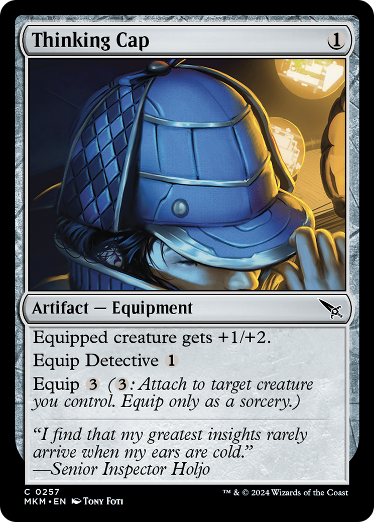 Thinking Cap - Common Artifact — Equipment card from Murders at Karlov Manor