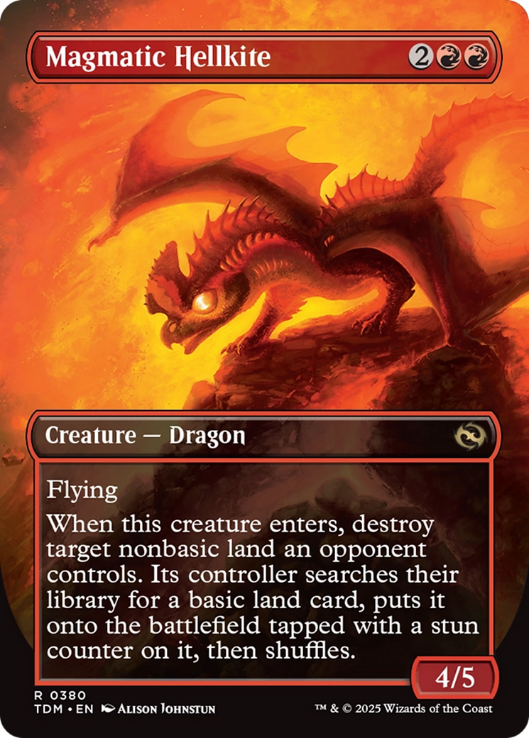 Back face of Magmatic Hellkite // Magmatic Hellkite - Creature — Dragon card