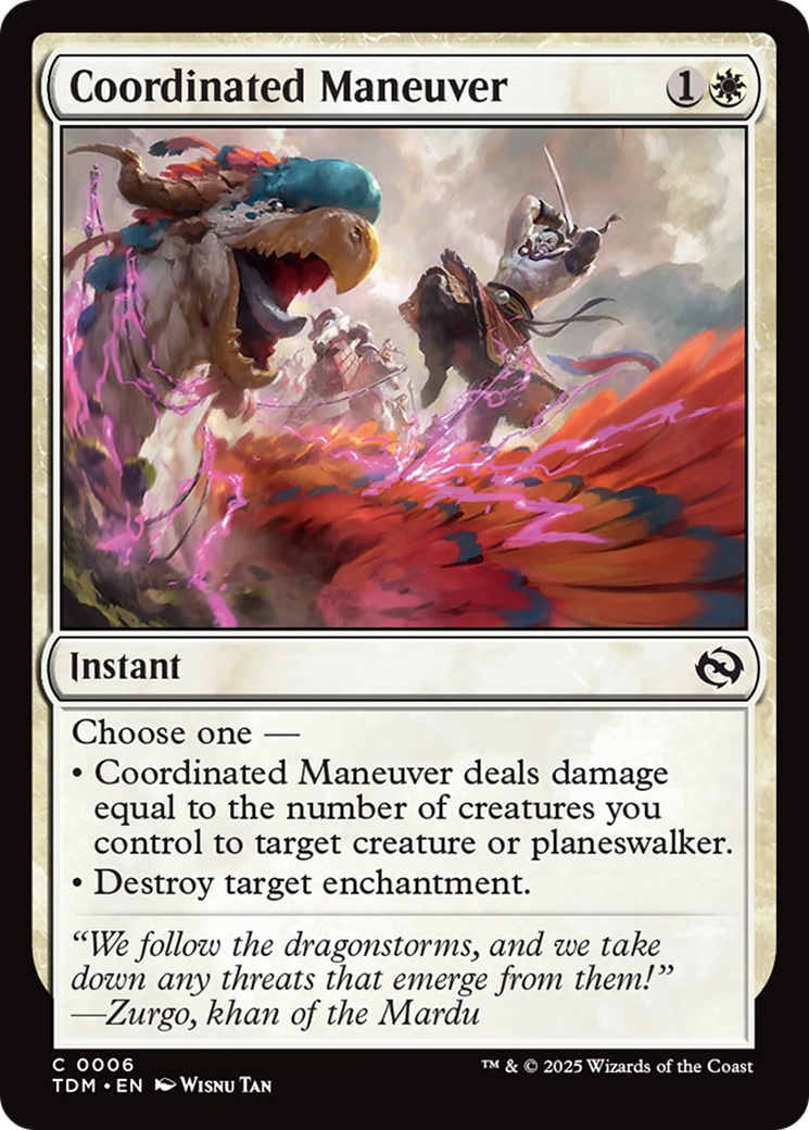 Coordinated Maneuver - Common Instant card from Tarkir: Dragonstorm