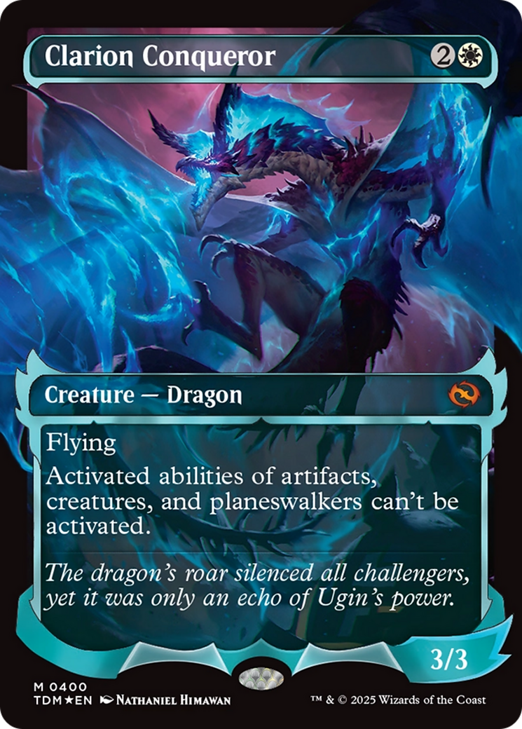 Clarion Conqueror - Mythic Creature — Dragon card from Tarkir: Dragonstorm