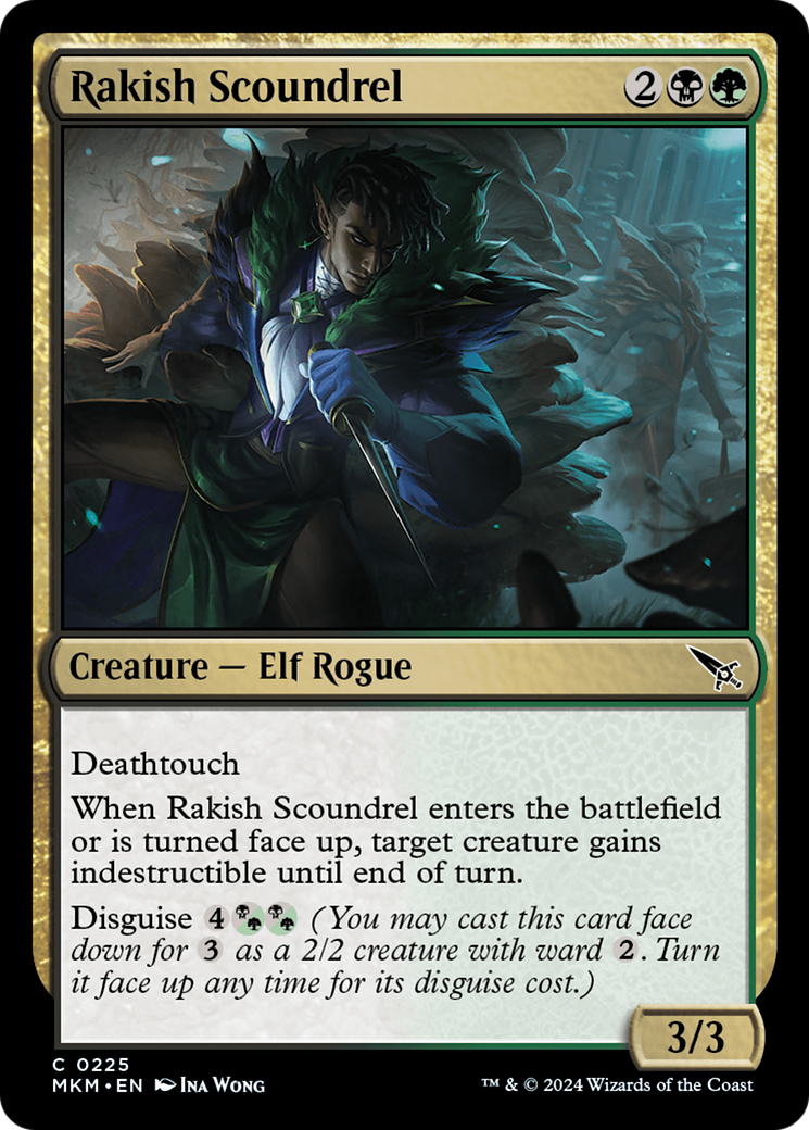 Rakish Scoundrel - Common Creature — Elf Rogue card from Murders at Karlov Manor
