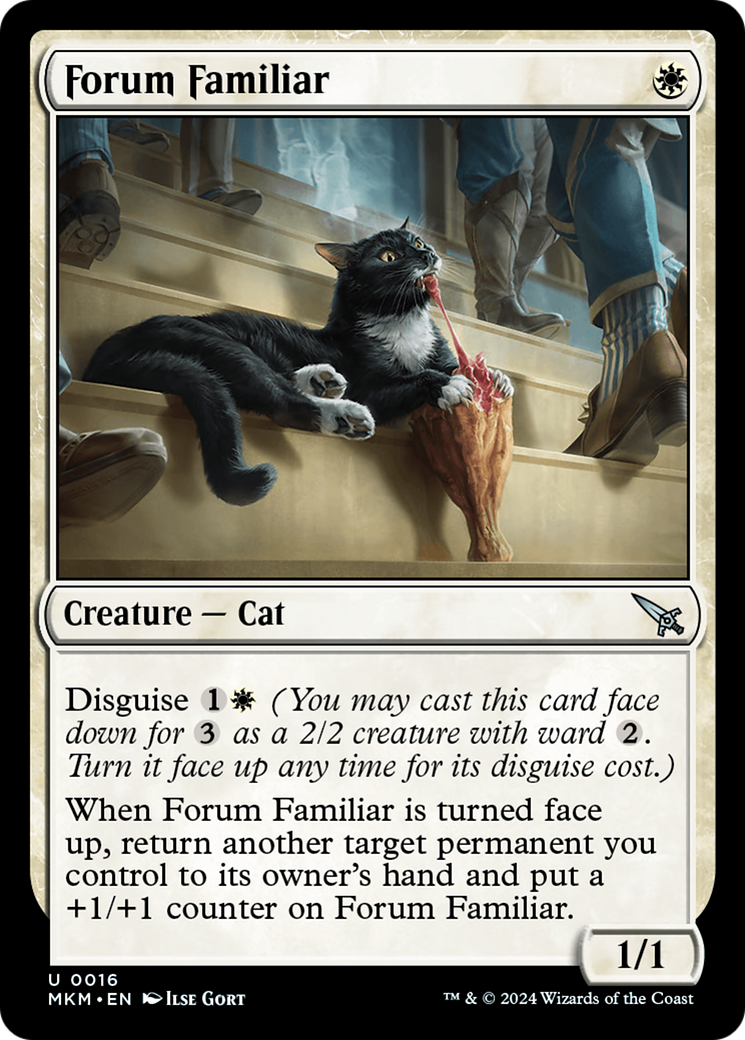 Forum Familiar - Uncommon Creature — Cat card from Murders at Karlov Manor