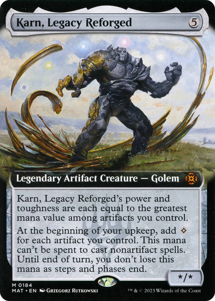 Karn, Legacy Reforged - Mythic Legendary Artifact Creature — Golem card from March of the Machine: The Aftermath