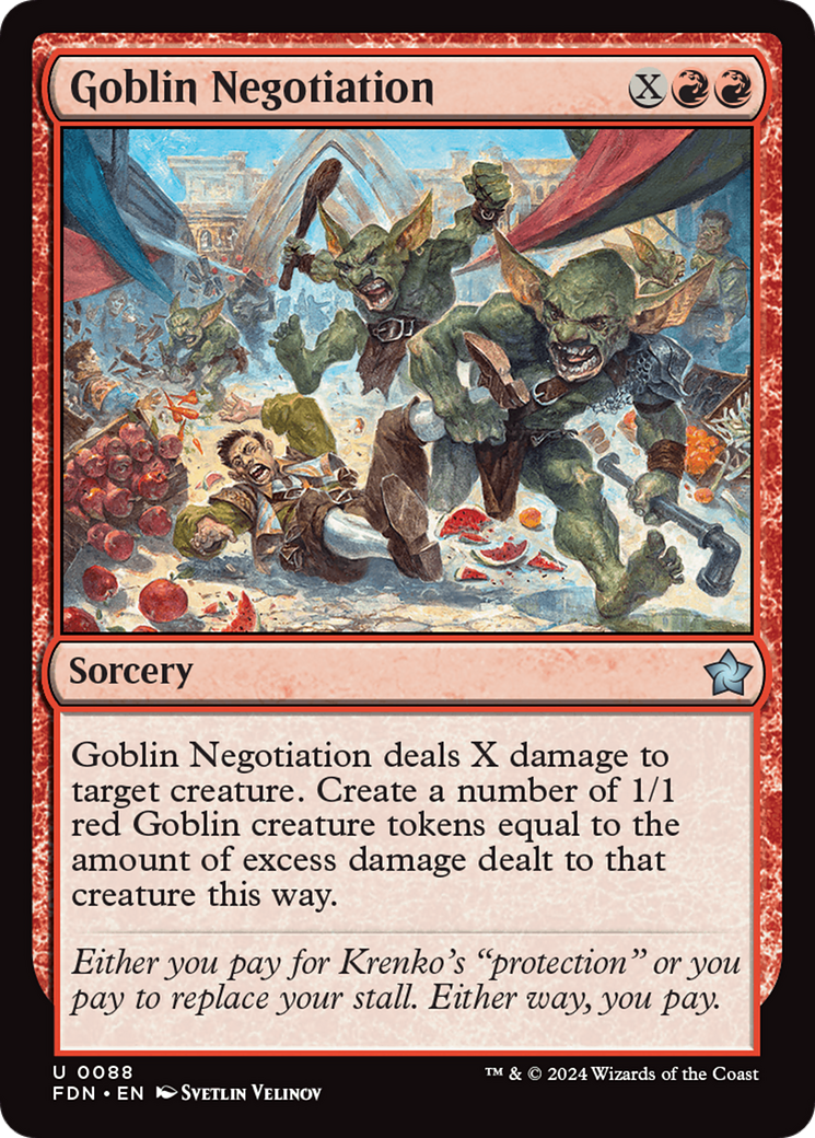 Goblin Negotiation - Uncommon Sorcery card from Foundations