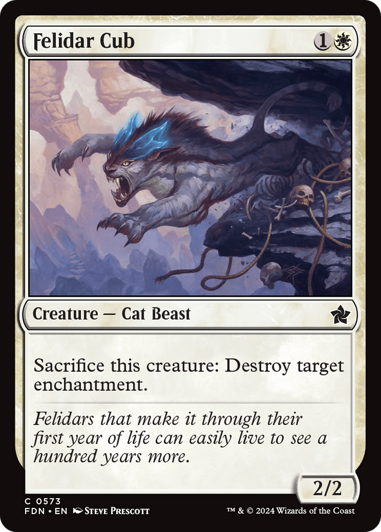 Felidar Cub - Common Creature — Cat Beast card from Foundations