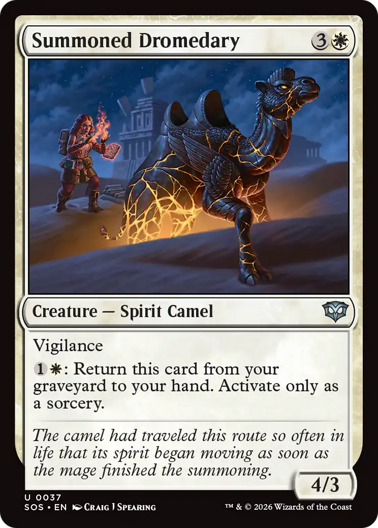 Summoned Dromedary - Uncommon Creature — Spirit Camel card from Secrets of Strixhaven