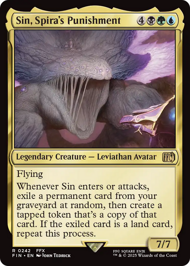 Sin, Spira's Punishment - Rare Legendary Creature — Leviathan Avatar card from Final Fantasy