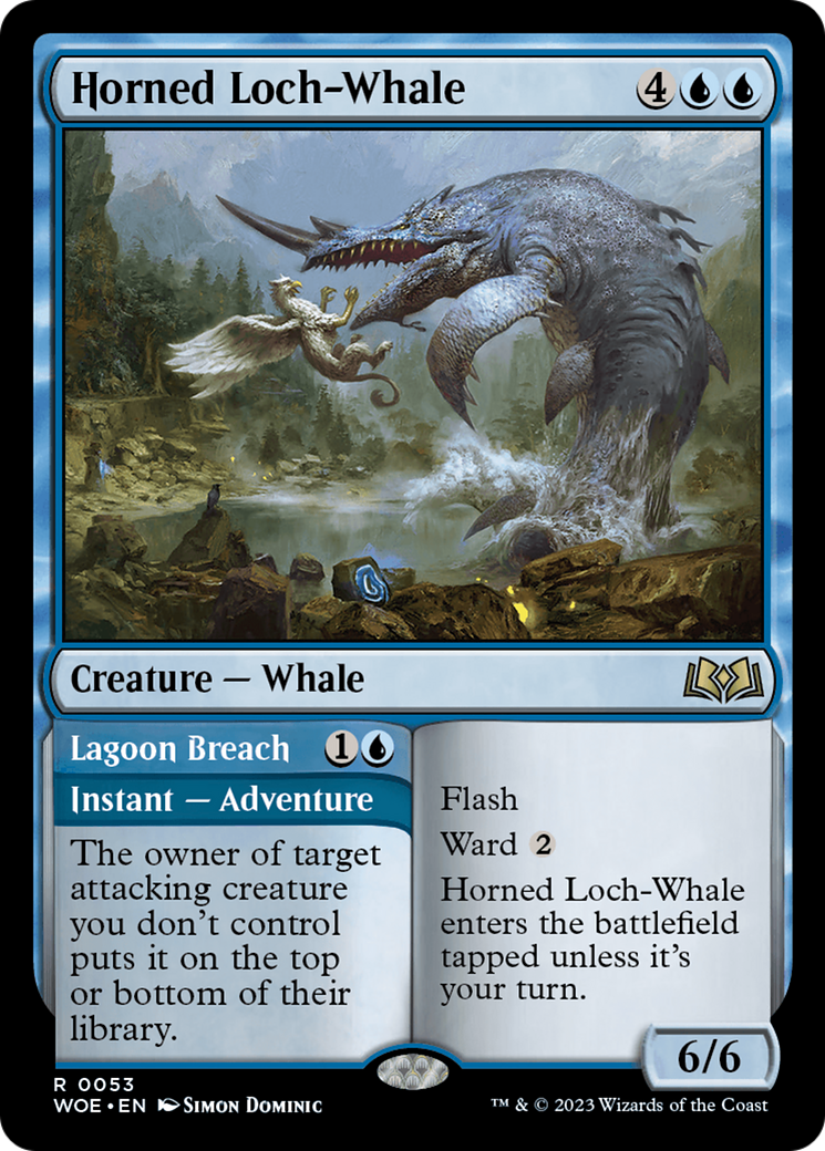 Horned Loch-Whale // Lagoon Breach - Creature — Whale used in Azorius main decks
