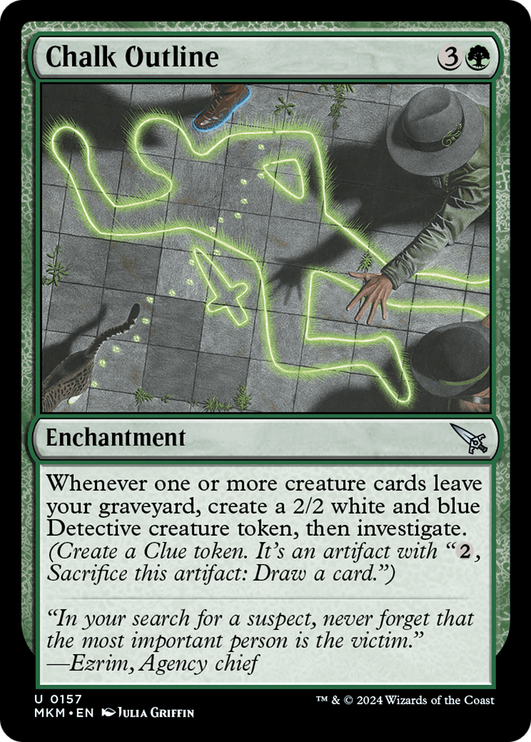Chalk Outline - Uncommon Enchantment card from Murders at Karlov Manor