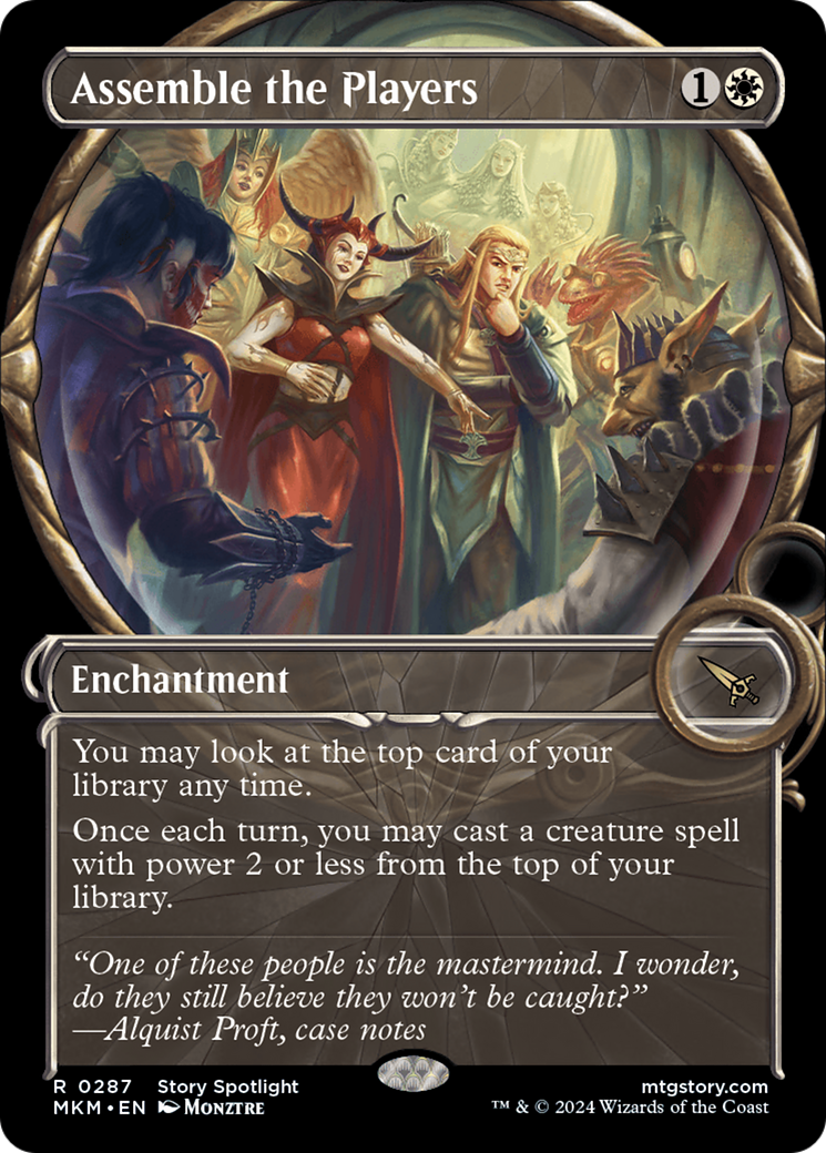 Assemble the Players - Rare Enchantment card from Murders at Karlov Manor