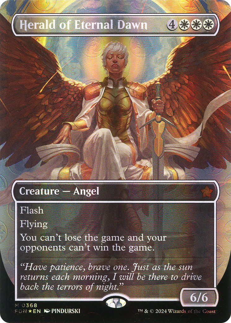 Herald of Eternal Dawn - Mythic Creature — Angel card from Foundations