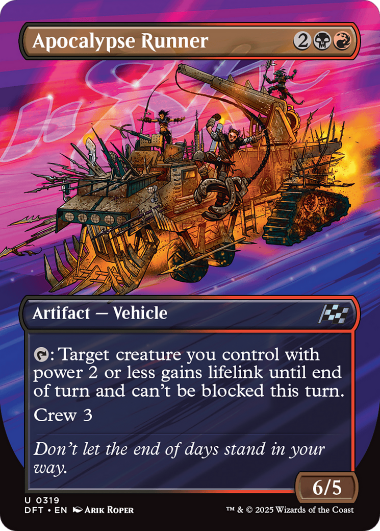 Apocalypse Runner - Uncommon Artifact — Vehicle card from Aetherdrift