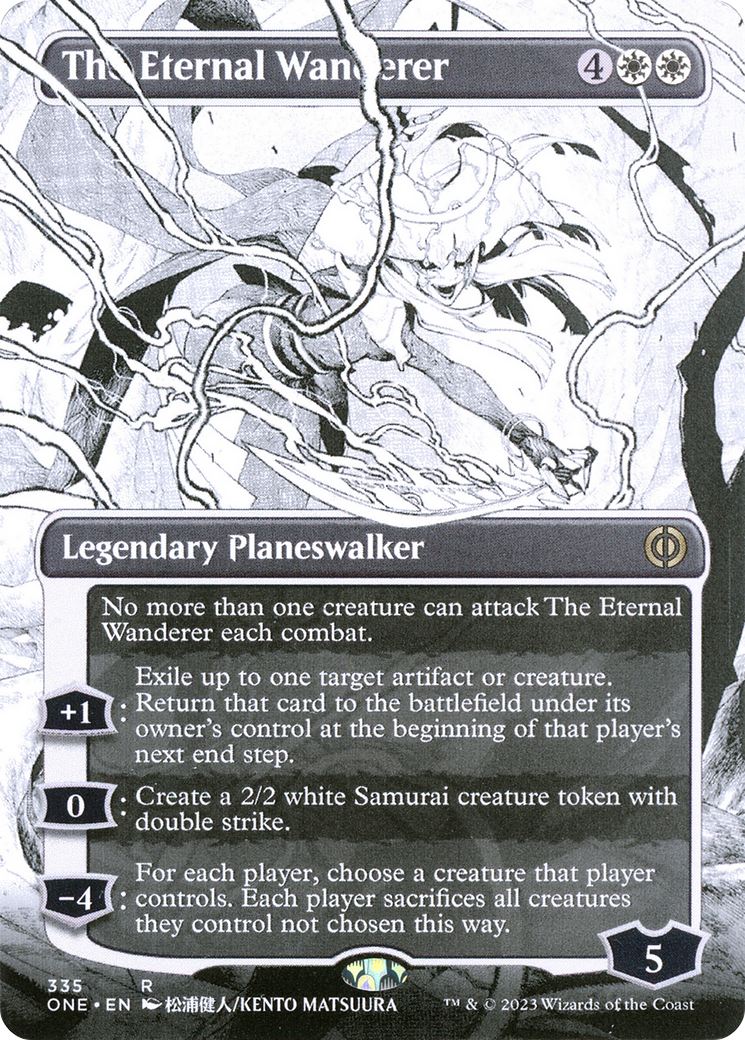 The Eternal Wanderer - Rare Legendary Planeswalker card from Phyrexia: All Will Be One