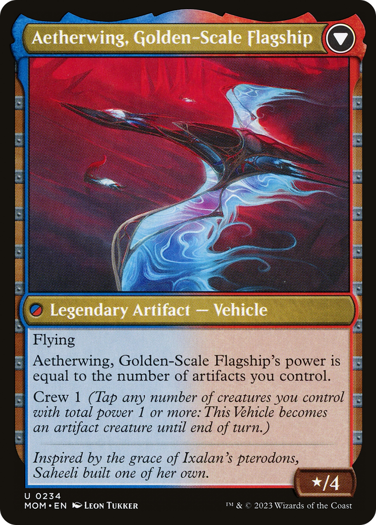 Back face of Invasion of Kaladesh // Aetherwing, Golden-Scale Flagship - Battle — Siege card