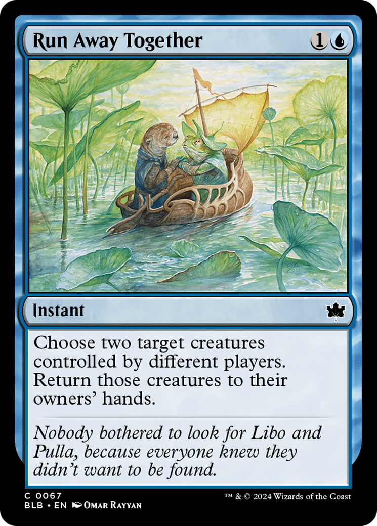 Run Away Together - Common Instant card from Bloomburrow