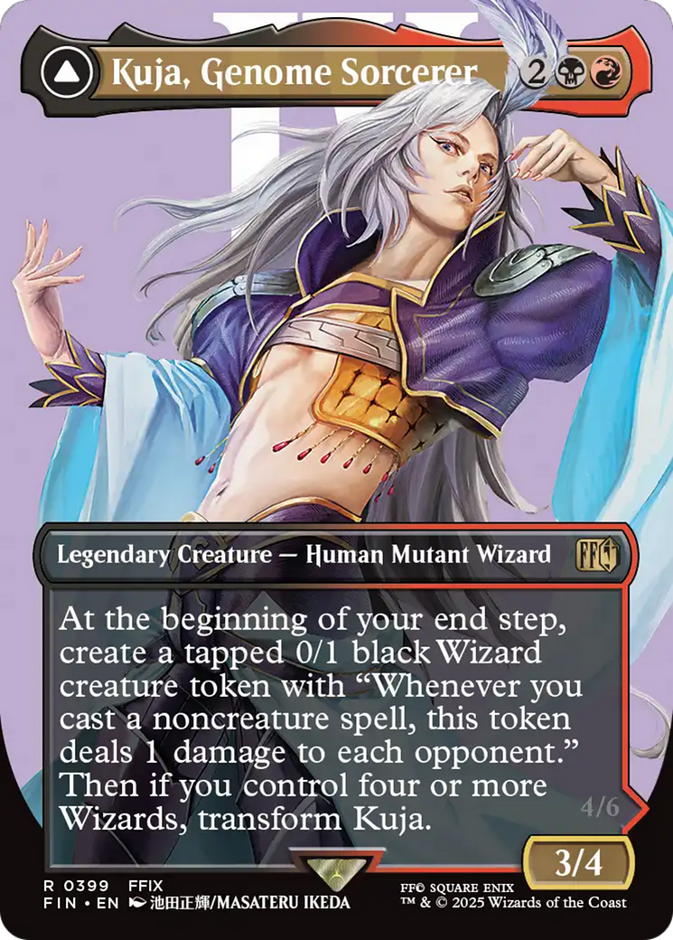 Kuja, Genome Sorcerer // Trance Kuja, Fate Defied - Rare Legendary Creature — Avatar Wizard card from Final Fantasy