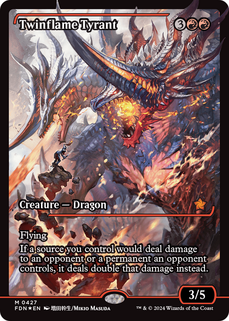 Twinflame Tyrant - Mythic Creature — Dragon card from Foundations