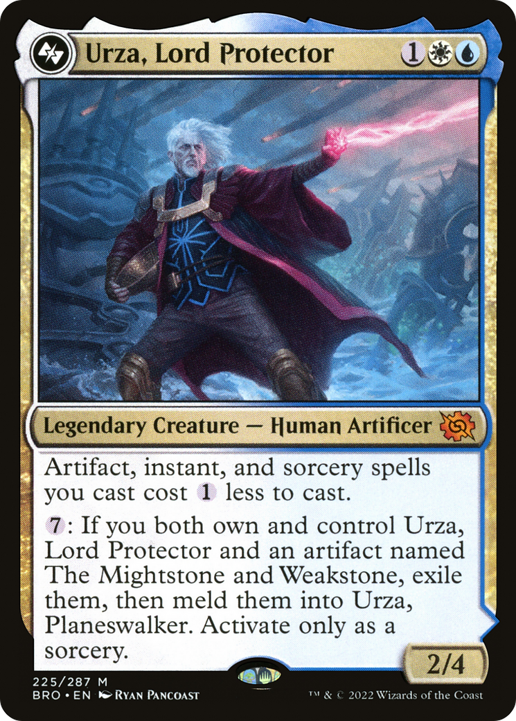 Urza, Lord Protector // Urza, Planeswalker - Mythic Legendary Creature — Human Artificer card from The Brothers' War