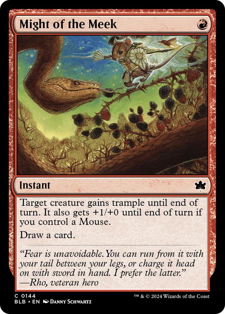 Might of the Meek - Common Instant card from Bloomburrow