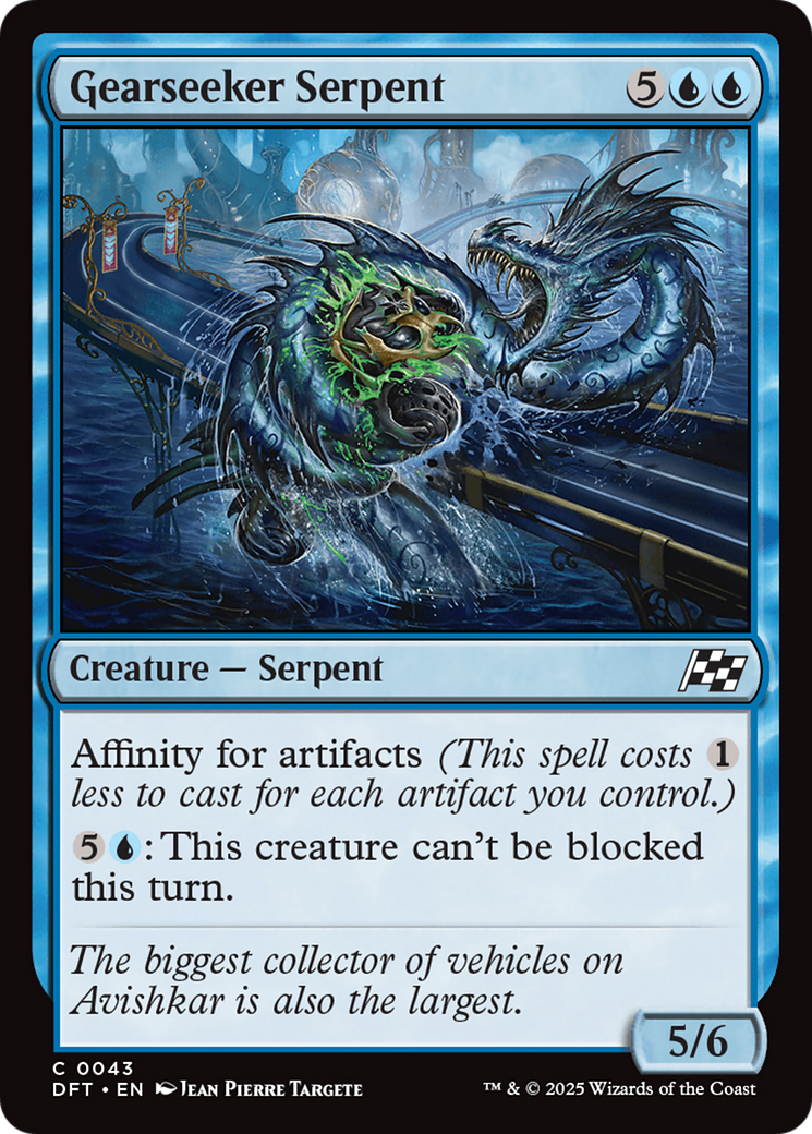 Gearseeker Serpent - Common Creature — Serpent card from Aetherdrift