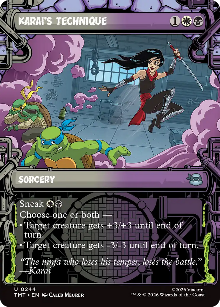 Karai's Technique - Uncommon Sorcery card from Teenage Mutant Ninja Turtles