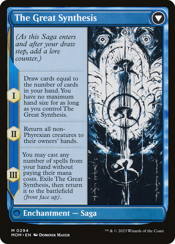 Back face of Jin-Gitaxias // The Great Synthesis - Enchantment — Saga card