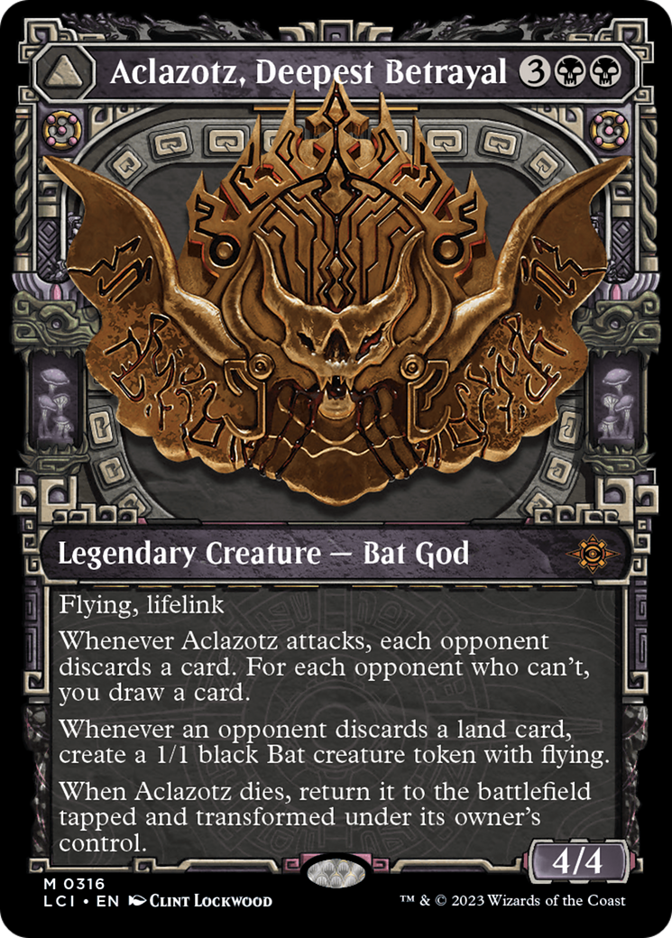 Aclazotz, Deepest Betrayal // Temple of the Dead - Mythic Legendary Creature — Bat God card from The Lost Caverns of Ixalan