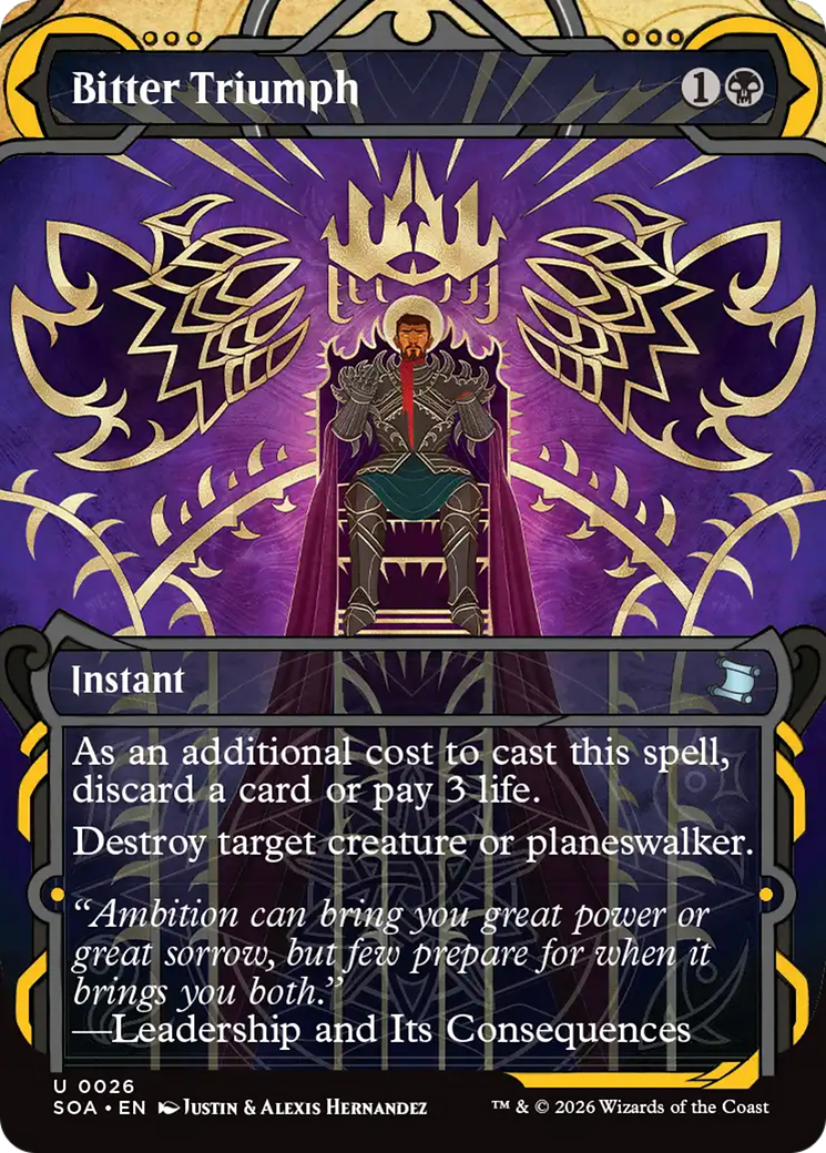 Bitter Triumph - Uncommon Instant card from Secrets of Strixhaven Mystical Archive