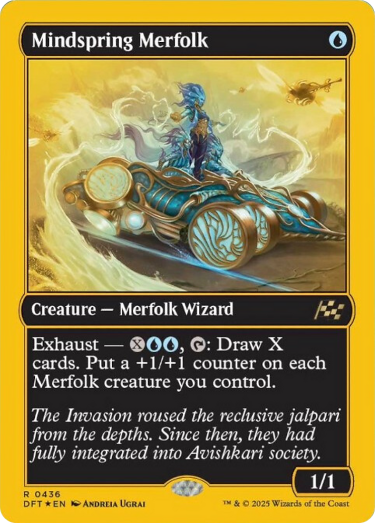Mindspring Merfolk - Rare Creature — Merfolk Wizard card from Aetherdrift
