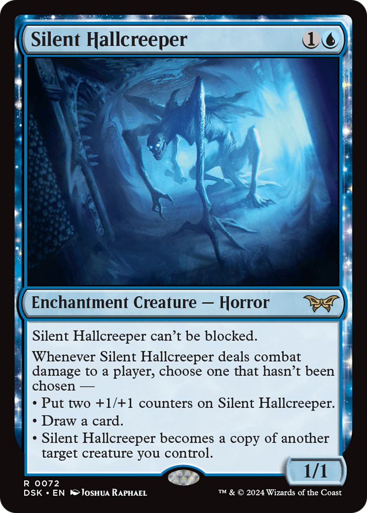 Silent Hallcreeper - Rare Enchantment Creature — Horror card from Duskmourn: House of Horror