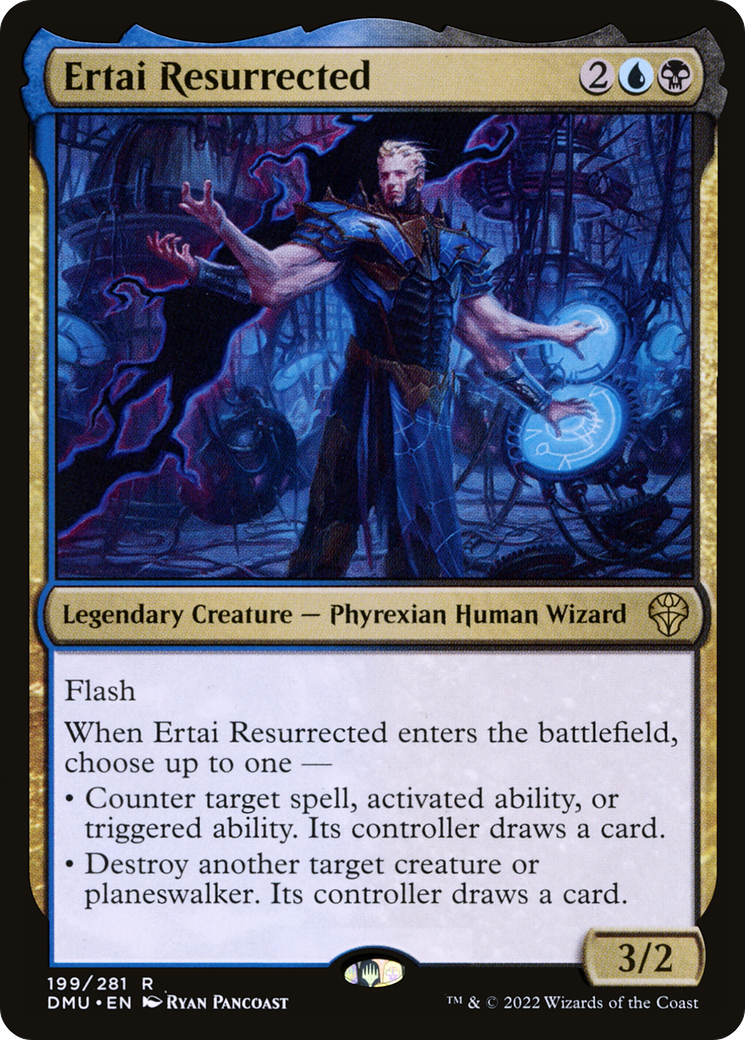Ertai Resurrected - Rare Legendary Creature — Phyrexian Human Wizard card from Dominaria United