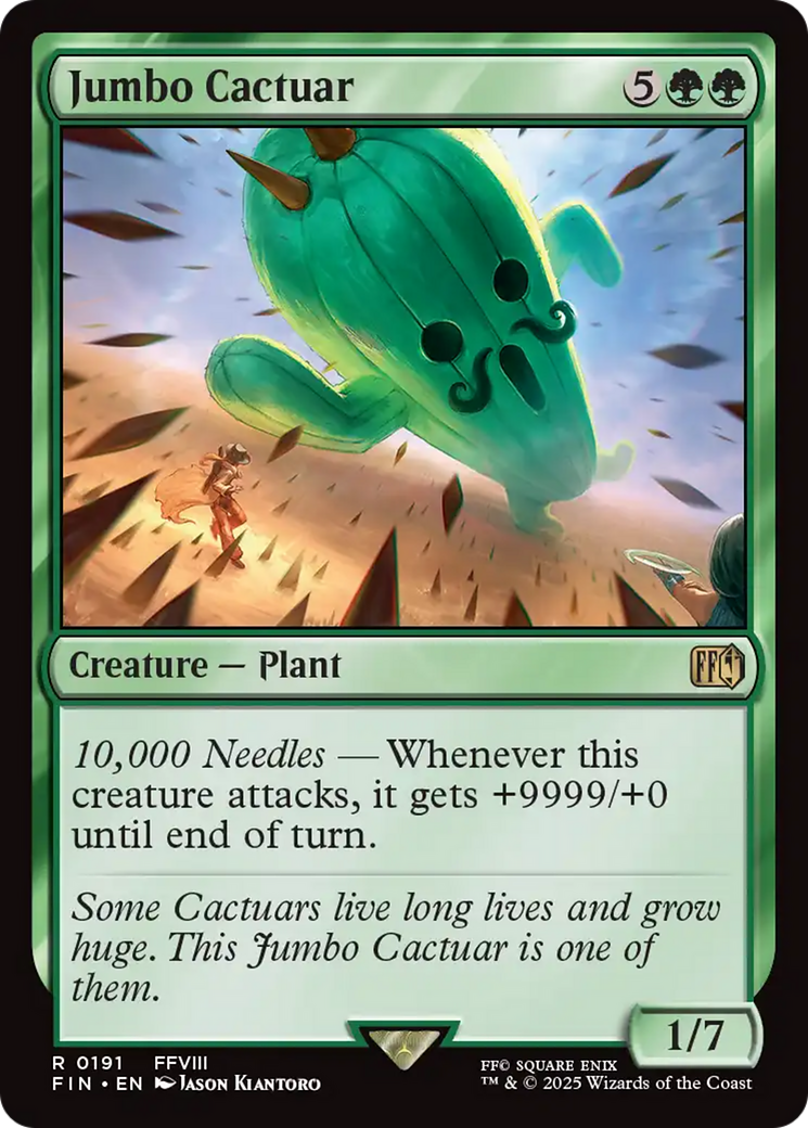 Jumbo Cactuar - Rare Creature — Plant card from Final Fantasy