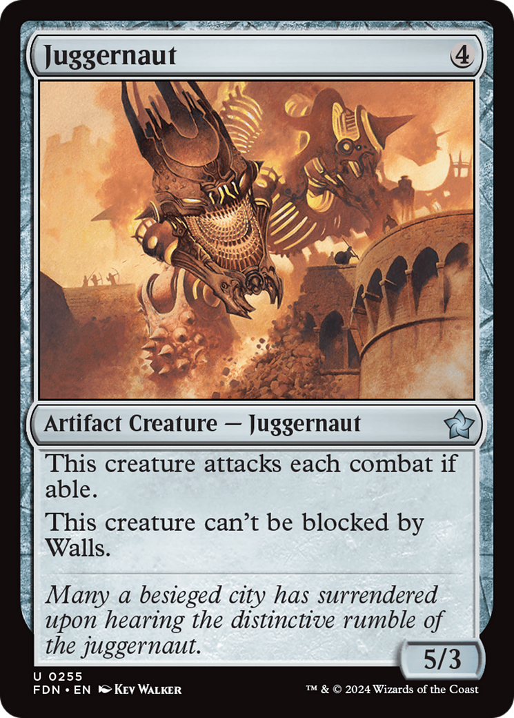 Juggernaut - Uncommon Artifact Creature — Juggernaut card from Foundations