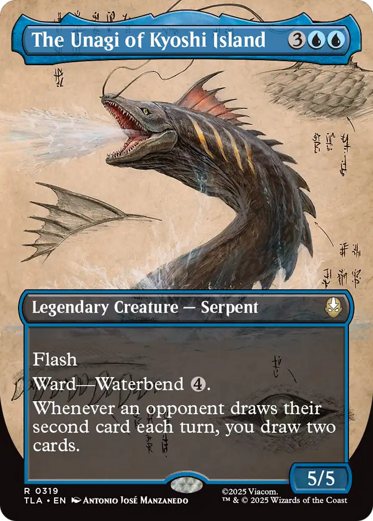 The Unagi of Kyoshi Island - Rare Legendary Creature — Serpent card from Avatar: The Last Airbender