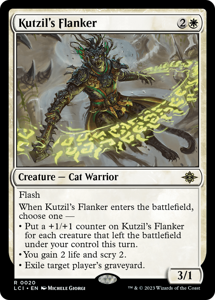 Kutzil's Flanker - Rare Creature — Cat Warrior card from The Lost Caverns of Ixalan