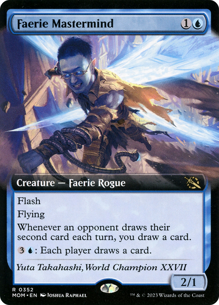 Faerie Mastermind - Rare Creature — Faerie Rogue card from March of the Machine