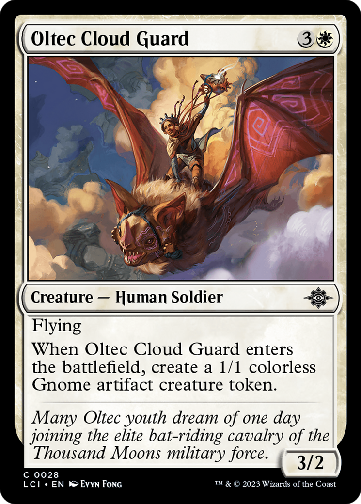 Oltec Cloud Guard - Common Creature — Human Soldier card from The Lost Caverns of Ixalan