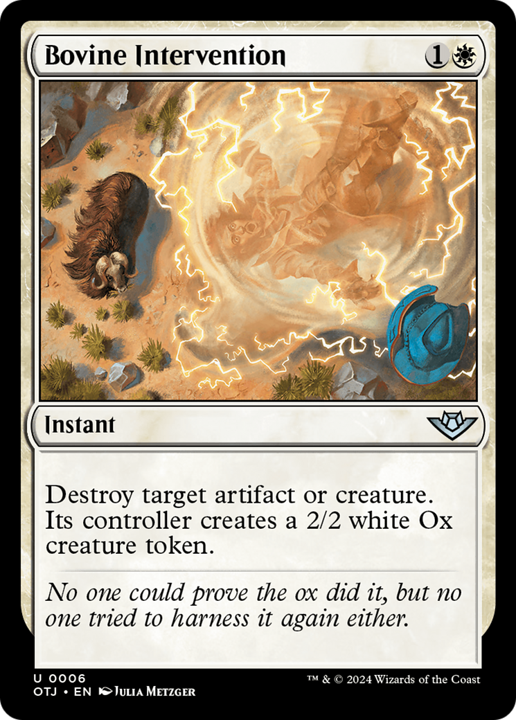 Bovine Intervention - Uncommon Instant card from Outlaws of Thunder Junction