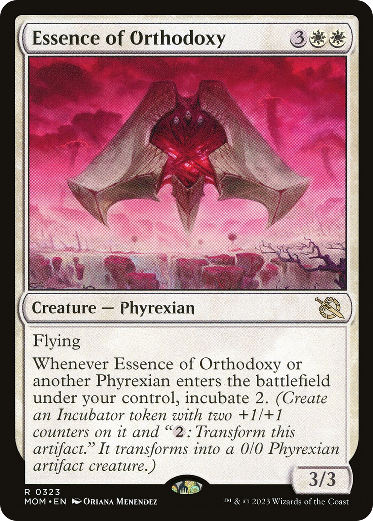 Essence of Orthodoxy - Rare Creature — Phyrexian card from March of the Machine