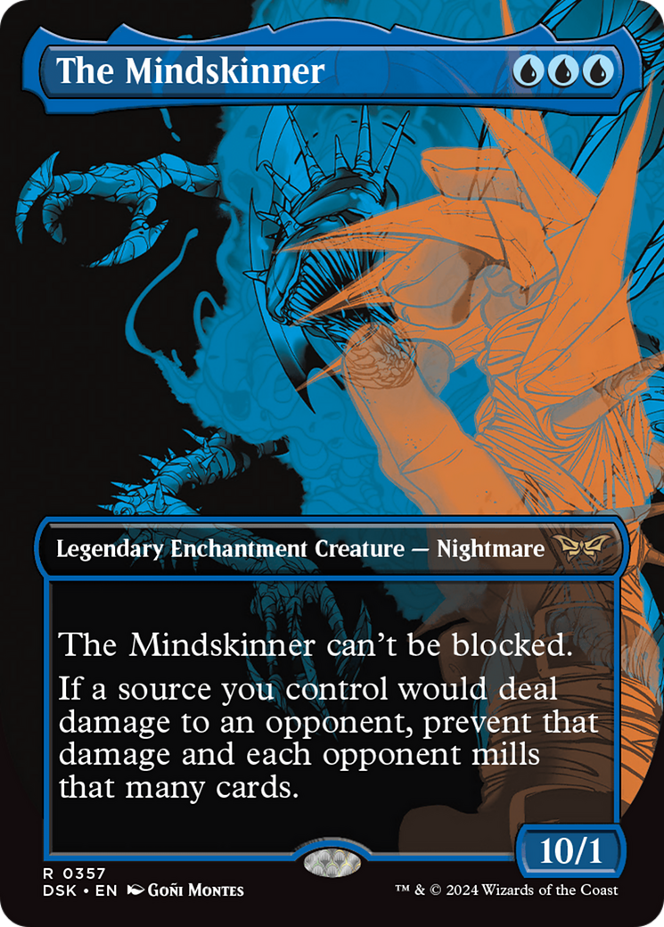 The Mindskinner - Rare Legendary Enchantment Creature — Nightmare card from Duskmourn: House of Horror