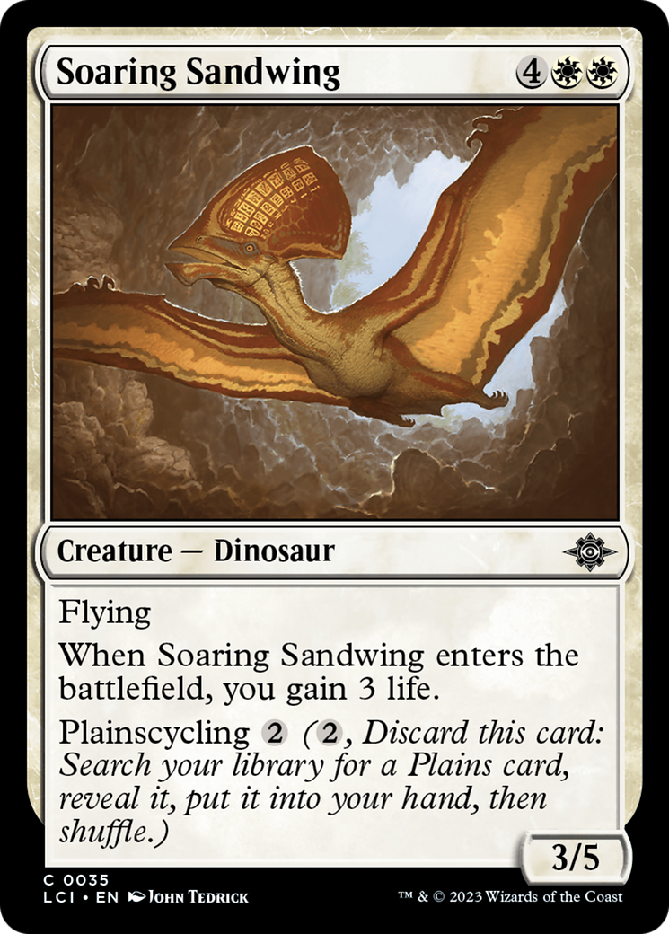 Soaring Sandwing - Common Creature — Dinosaur card from The Lost Caverns of Ixalan