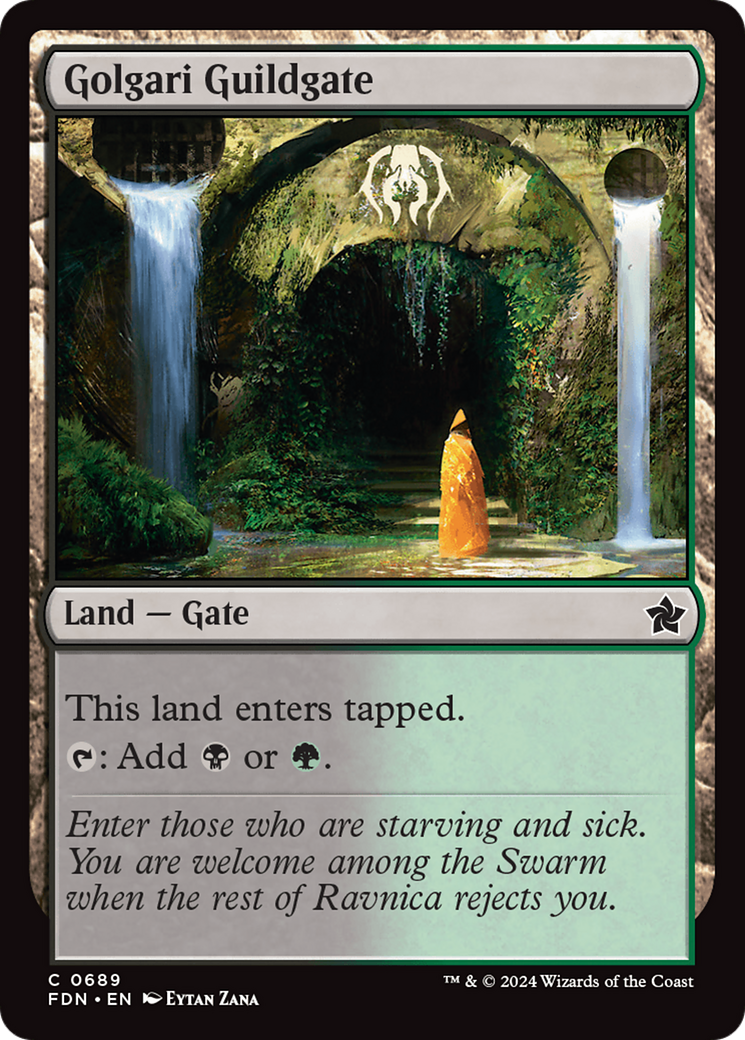 Golgari Guildgate - Common Land — Gate card from Foundations