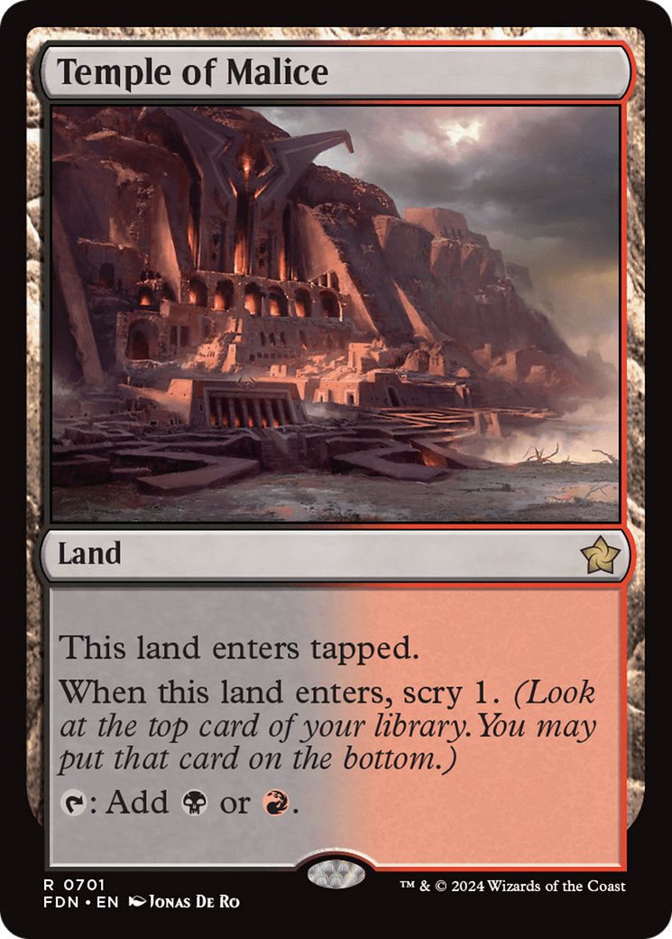 Temple of Malice - Rare Land card from Foundations